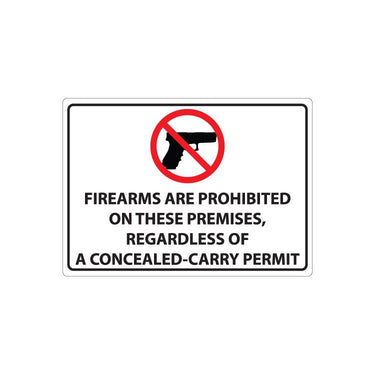 ZING Concealed Carry Label, 5X7, 2/PK- Model 1823S